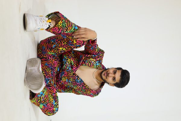 Blotchy Printed Ranveer Singh Style Bollywood Suit (Pant + Coat)