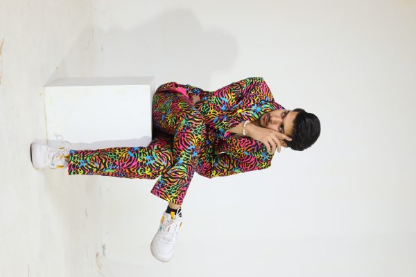 Blotchy Printed Ranveer Singh Style Bollywood Suit (Pant + Coat)