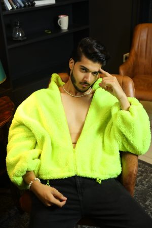 Neon Color Heavy Winter Designer Furr Jacket
