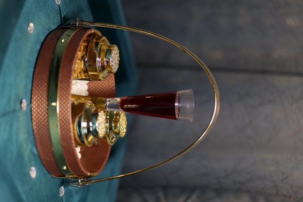 Basket Style Unique Dry Fruits Set With Champagne Glass Unique & Classy With Royal Touch 