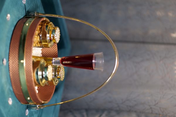 Basket Style Unique Dry Fruits Set With Champagne Glass Unique & Classy With Royal Touch 