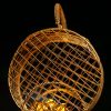 Basket Hanging  Lamp  Golden Colour Metal Made 