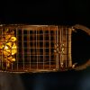 Basket Hanging  Lamp  Golden Colour Metal Made 