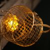 Basket Hanging  Lamp  Golden Colour Metal Made 