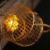 Basket Hanging  Lamp  Golden Colour Metal Made 