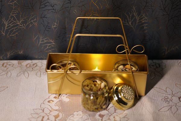 3 Boxes Based Metal Made Dry Fruits Set