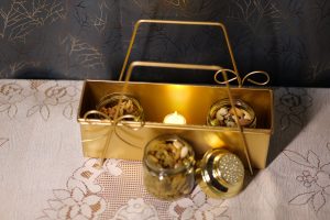 3 Boxes Based Metal Made Dry Fruits Set