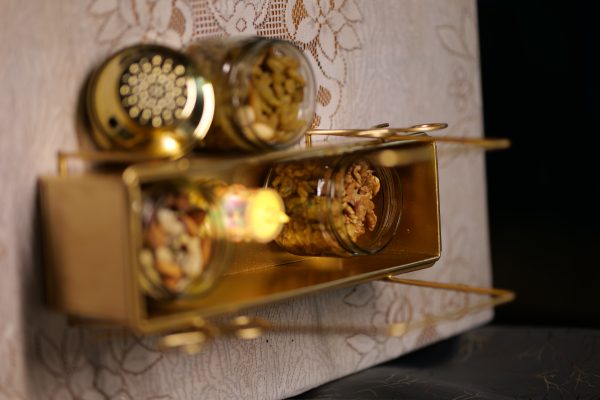 3 Boxes Based Metal Made Dry Fruits Set